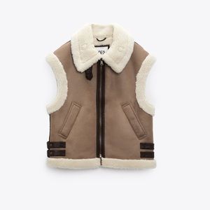 Combination fleece vest Zara